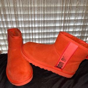 UGG Orange Short Boots Size 6